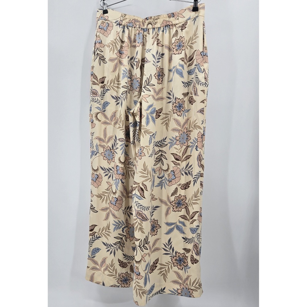 House of Harlow 1960 Floral Wide Leg Pants XL Cream Pink Blue‎ Boho Whimsigoth - Picture 3 of 14